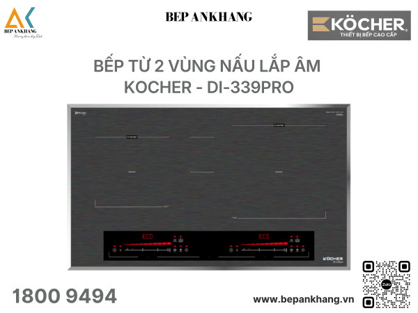 Bếp từ đôi KÖCHER DI-339PRO - Nhập khẩu Hàn Quốc
